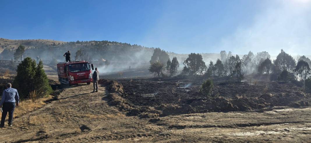 Konya’da piknikçi ateşi ormanı yaktı 2